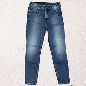 Silver Jeans Blue Ankle Cropped Denim